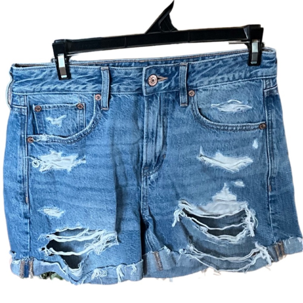 American Eagle Outfitters Distressed NE(X)T Level Stretch X Midi shorts